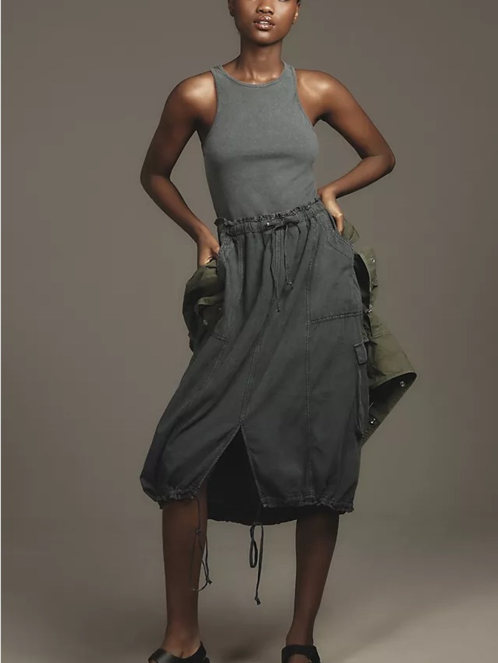 Daily practice by Anthropologie Be bold racerback twofer dress size S